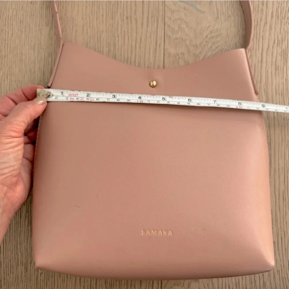 SAMARA vegan leather medium crossbody/shoulder bag color- peony